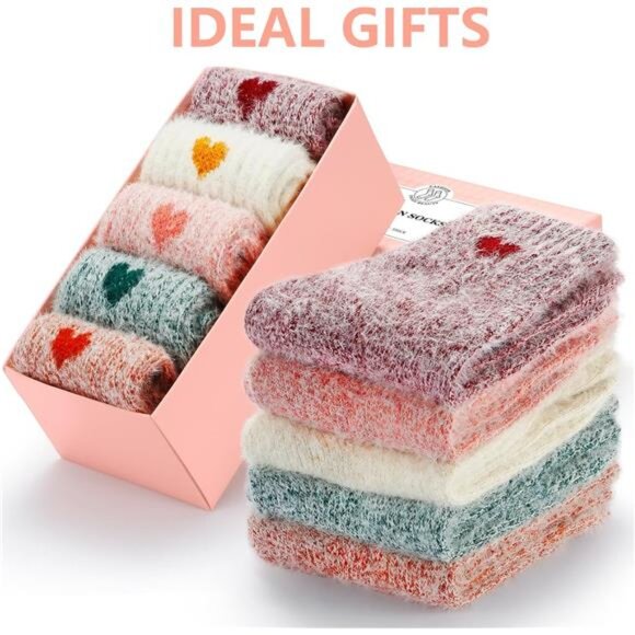 New 5 Pairs Fuzzy Soft Cozy Comfortable Socks for Women, Casual Sleep Comfy Sock - Picture 5 of 6